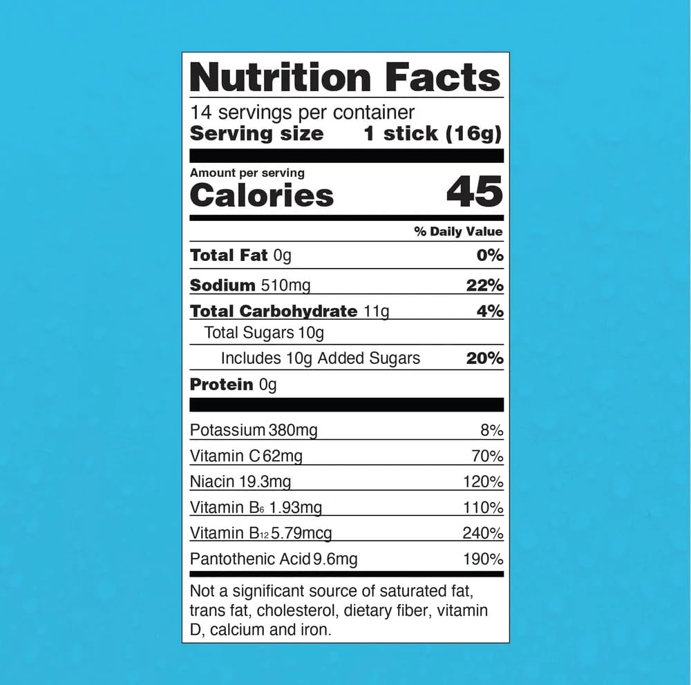 14 Servings Hydration Powder Packets Electrolyte Drink Mix S322447