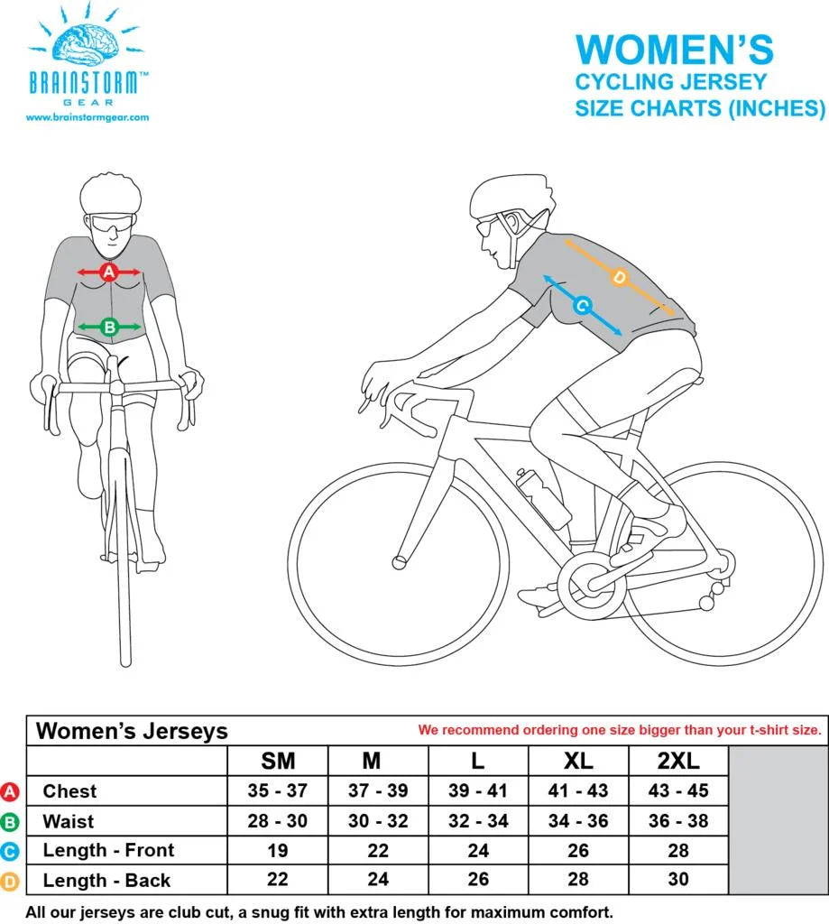 Women's Red Cycling Jersey G693
