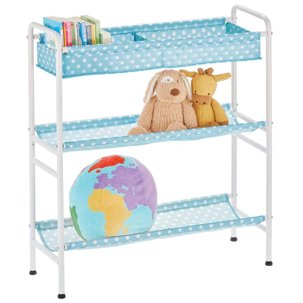 3-Tier Metal and Fabric Storage Cart C9239