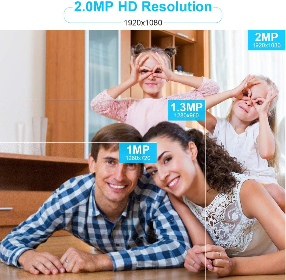 3MP HD POE NVR Security Camera System with 4 Weatherproof Bullet IP Cameras M9591