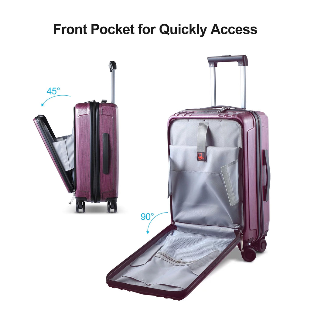 2 Piece ABS+PC Hardshell Luggage Set with Spinner Wheels Y6256