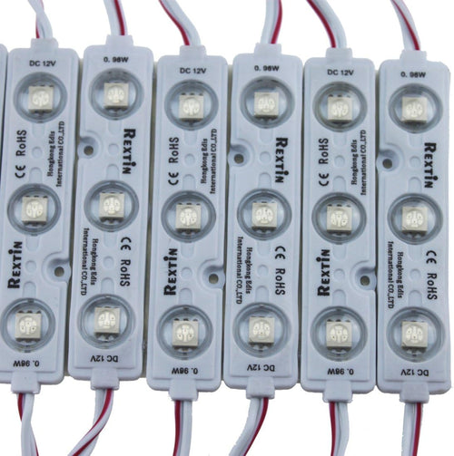 200pcs 3 LED Module White 5050 SMD Waterproof Decorative Light with Tape Adhesive Backside Pack of 2 Q6020