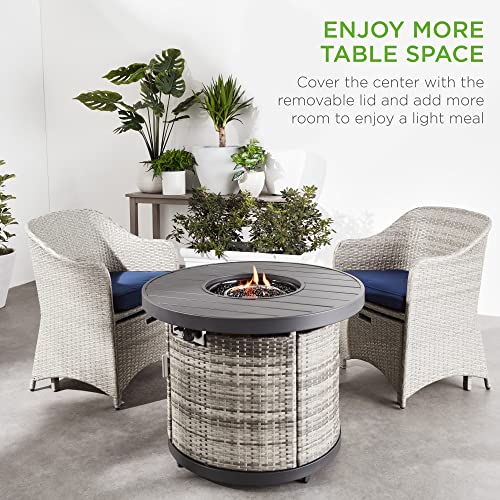 32in Round Gas Fire Pit Table C304584