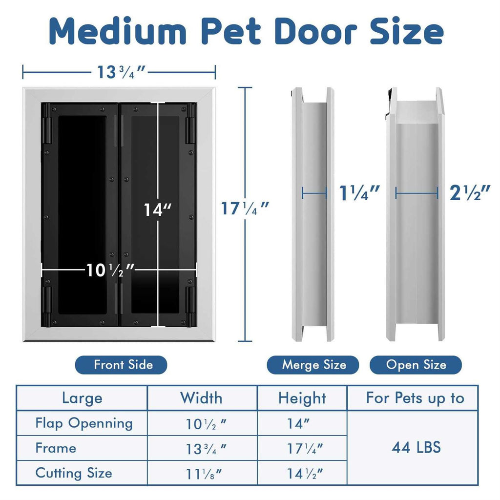 Aluminum Pet Door with Double Panels E534747