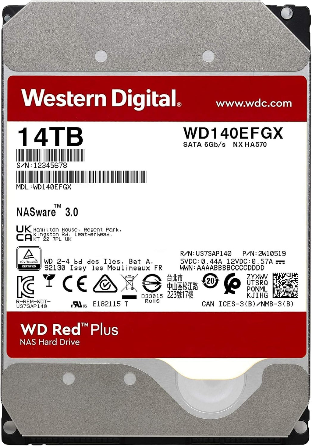 2TB 5400 RPM SATA 6 Gb/s CMR 128 MB Cache 3.5 NAS Internal Hard Drive X2531