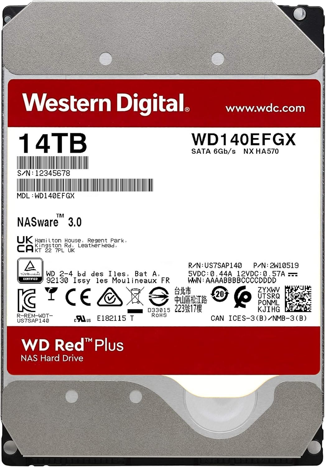 2TB 5400 RPM SATA 6 Gb/s CMR 128 MB Cache 3.5 NAS Internal Hard Drive X2531