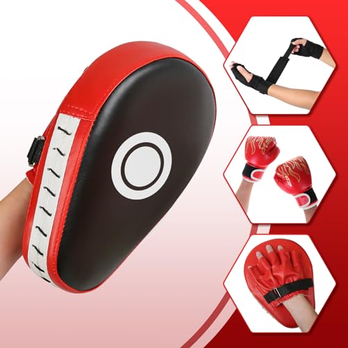 Kids Boxing Gloves and Punching Mitts Set with Hand Wraps A157163