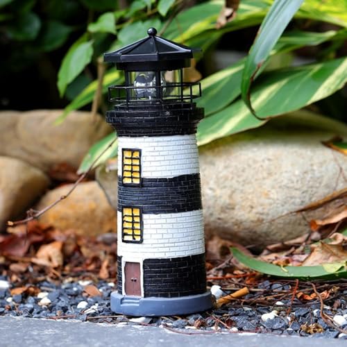 11" Rotating LED Solar Lighthouse M503