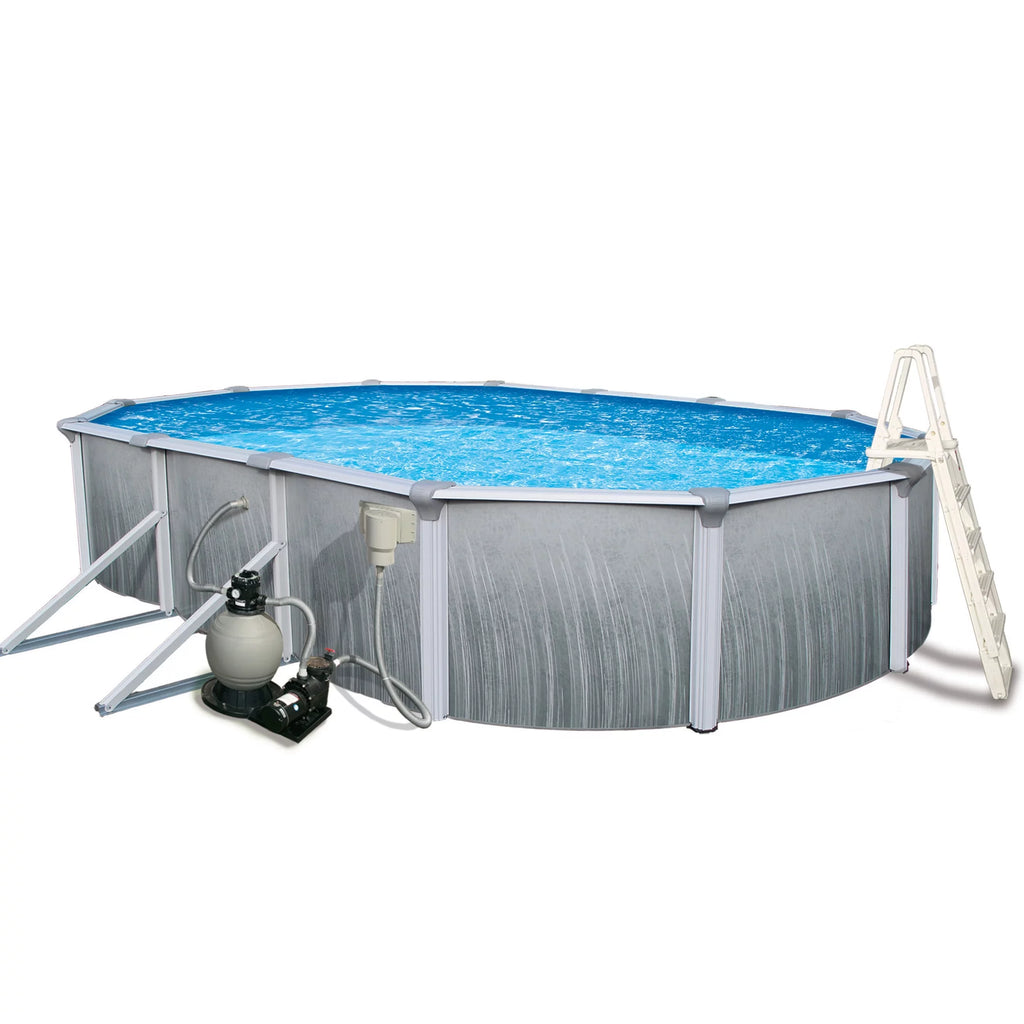 12-ft x 24-ft Oval 52-in Deep Metal Wall Swimming Pool O92280