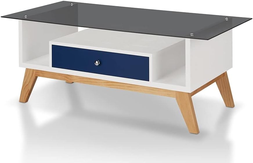 Mid-Century Modern Two-Tone Coffee Table Grey C528