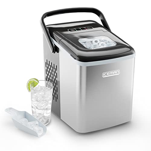 Dual-Size Portable Countertop Ice Maker with Self Cleaning, 9 Cubes in 7 Mins T856757