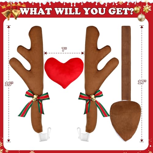Reindeer Antlers for Cars Kit Nose and Tail S504