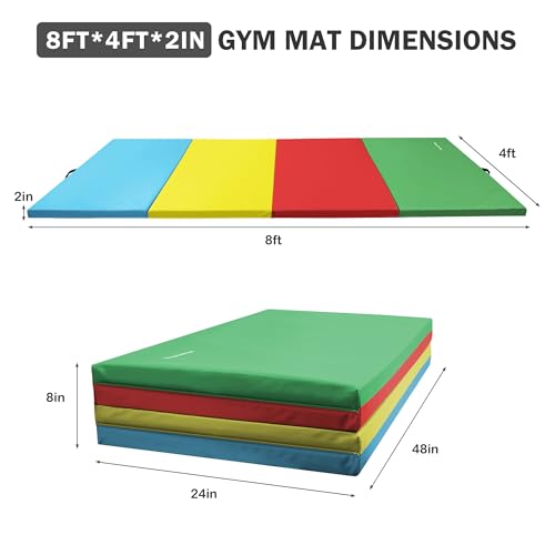 4'x8'x2" High-Density Folding Exercise Mat X6255