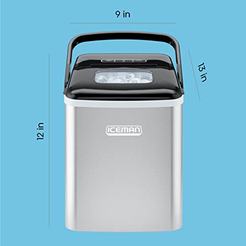 Dual-Size Portable Countertop Ice Maker with Self Cleaning, 9 Cubes in 7 Mins T856757