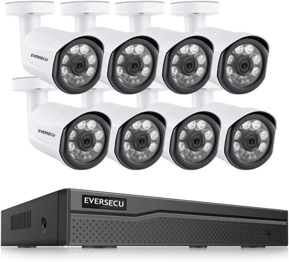 3MP HD POE NVR Security Camera System with 4 Weatherproof Bullet IP Cameras M9591