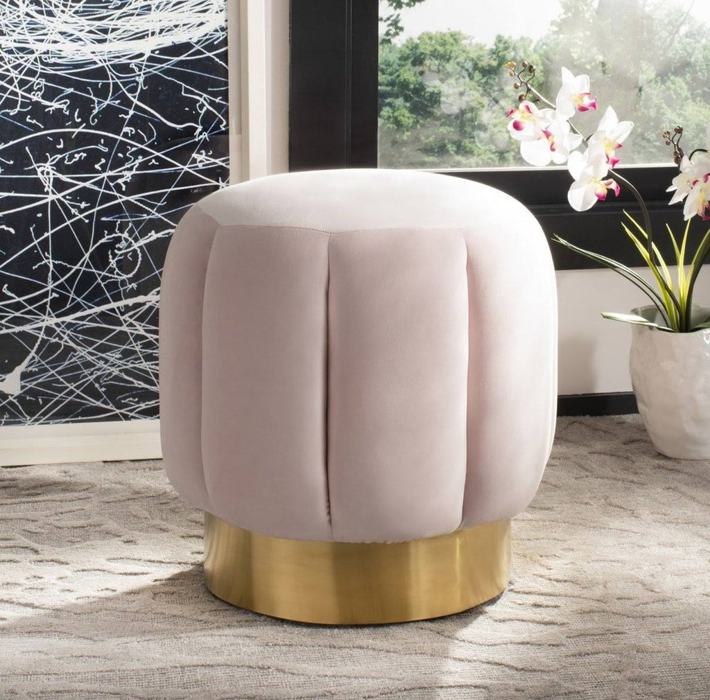 Seafoam Channel Tufted Ottoman X793526