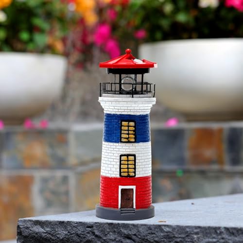 11" Rotating LED Solar Lighthouse M503