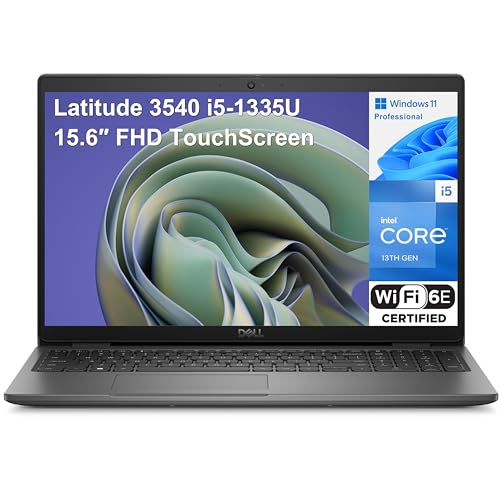 Black 15.6" Touchscreen FHD Laptop Computer, 13th Gen Intel 10-Core i5-1335U, 64GB DDR4 RAM, 4TB PCIe SSD, WiFi 6E, Bluetooth, Windows 11 Pro W30106