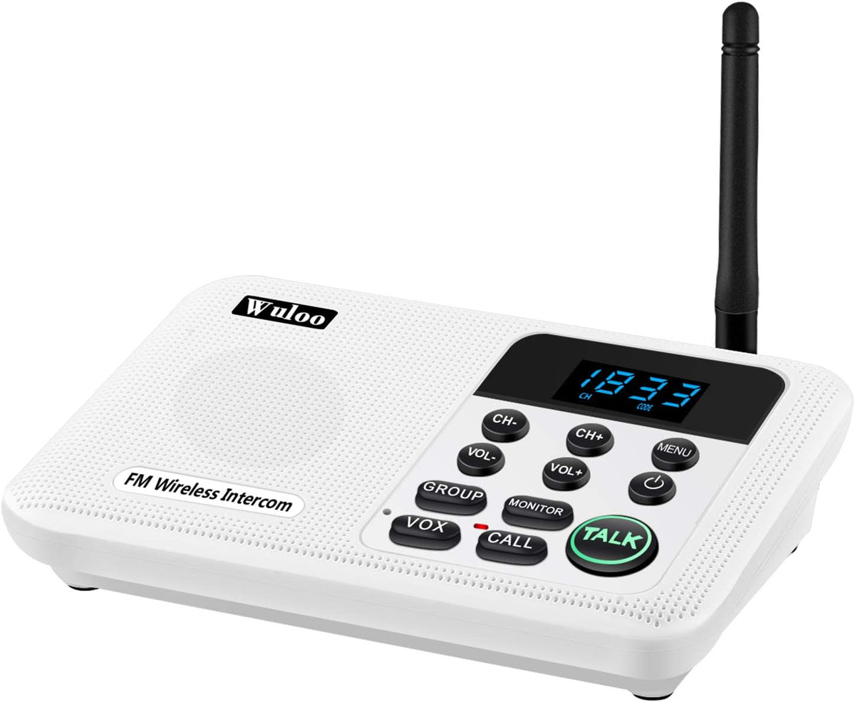 Wireless Intercom System 1 Mile Range 22 Channel White I5742