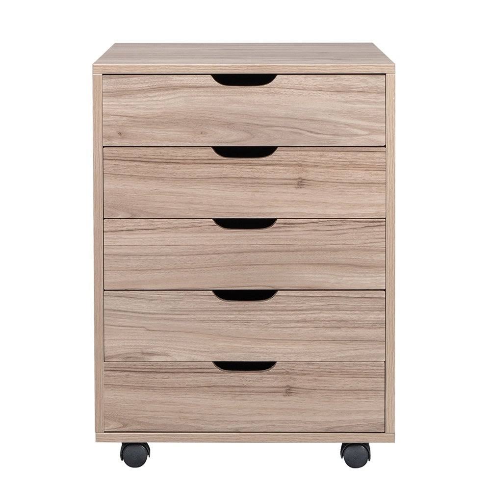 Dark Walnut MDF PVC Wooden File Cabinet H18312