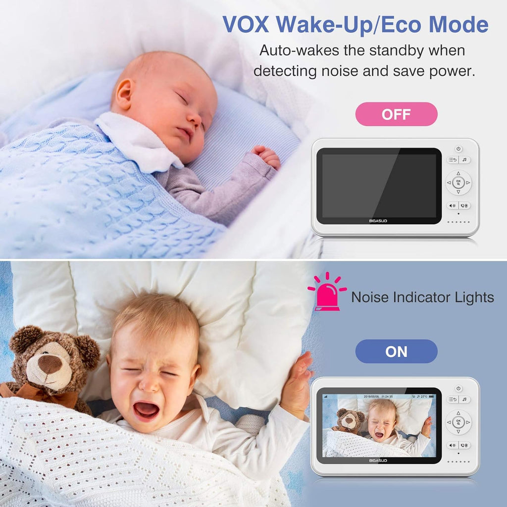 5 720P Baby Monitor with Camera and Audio Night Vision V111