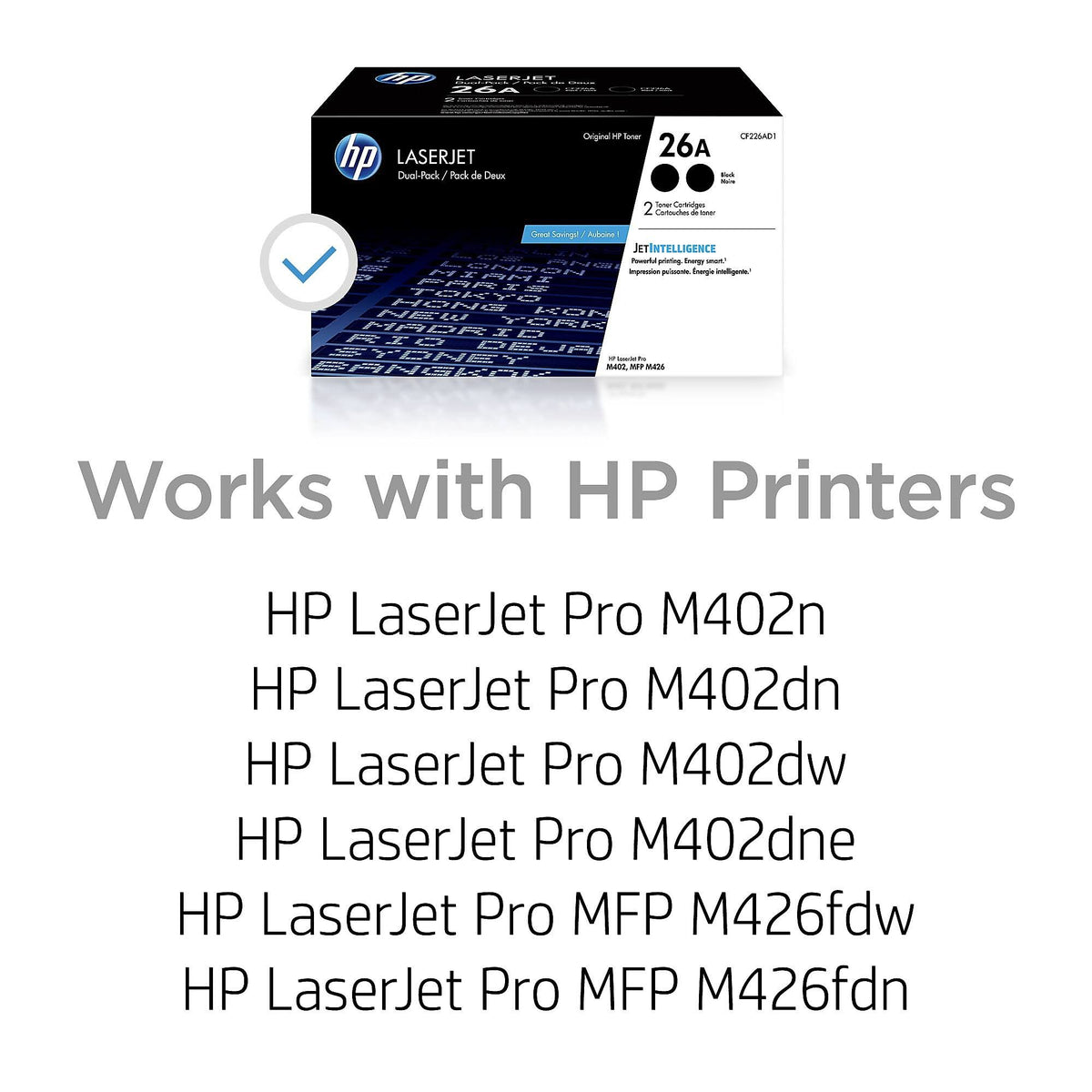HP 26A Black Toner Cartridge 2-Pack Z534102