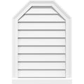 Octagonal Top Surface Mount PVC Gable Vent with Brickmoul G690907