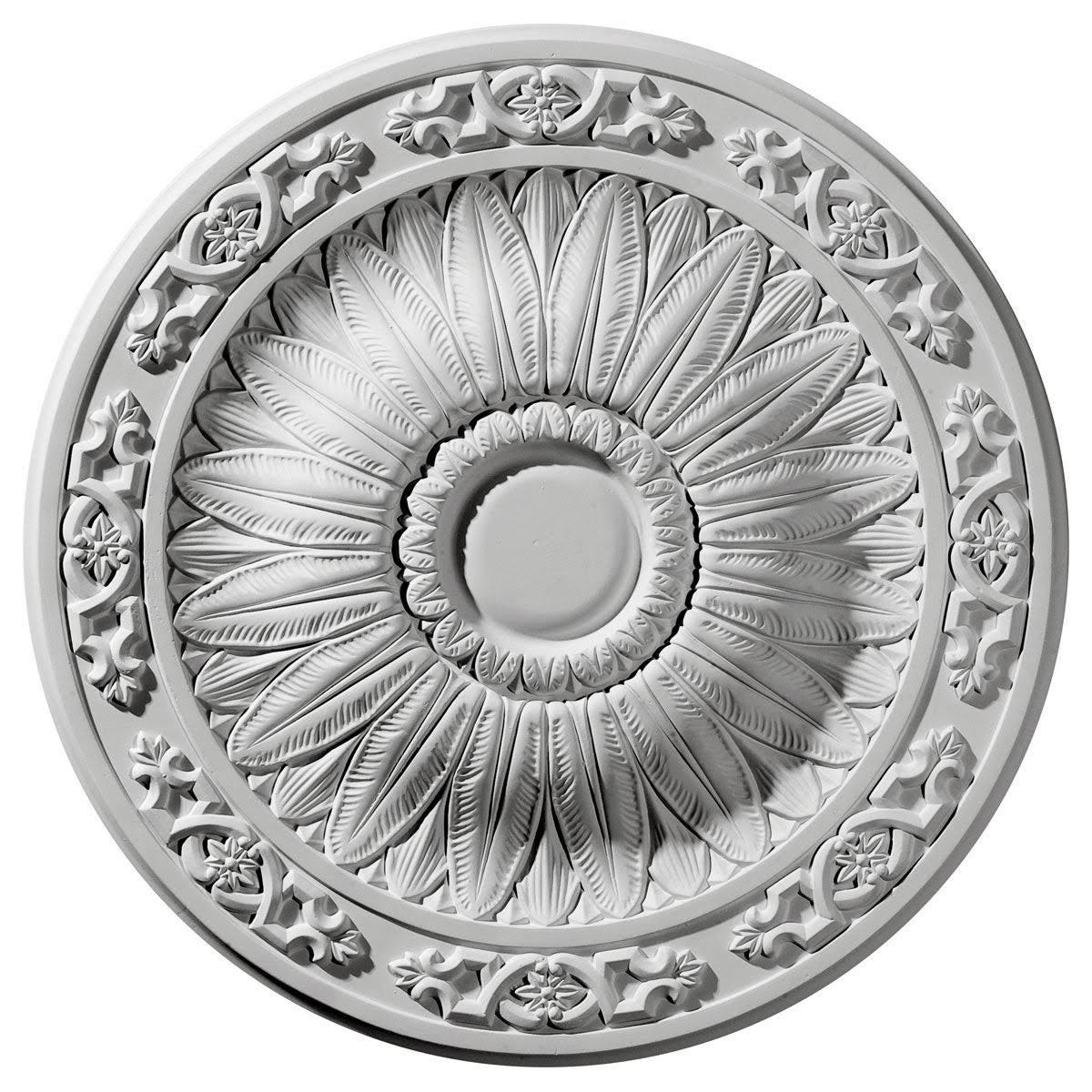 20 1/4x22OD x 1 1/2x22P Hand-Painted Ceiling Medallion G487