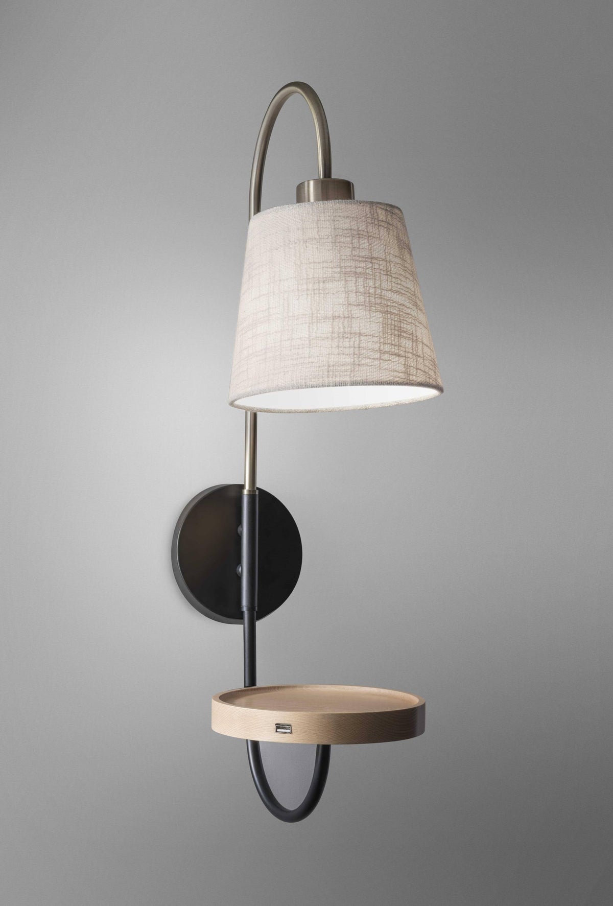 Brass Metal Fabric Wall Lamp R959