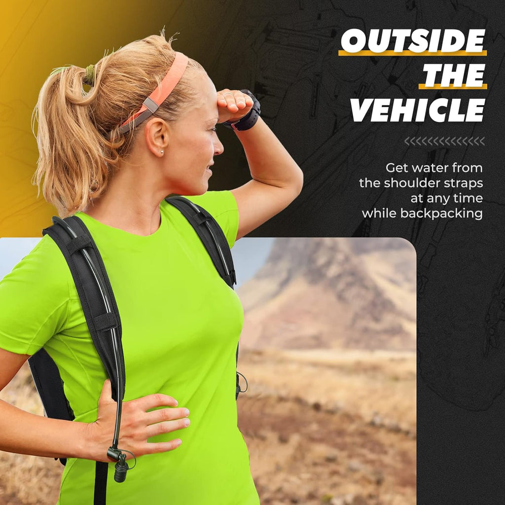 Storage Center Shoulder Console Cargo Bag Between Seat Storage with Two Hydration Backpacks E1155