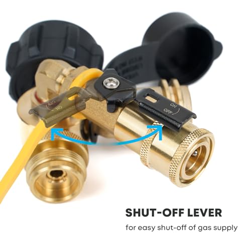 Propane Brass Tee with Type 1 Valve H175