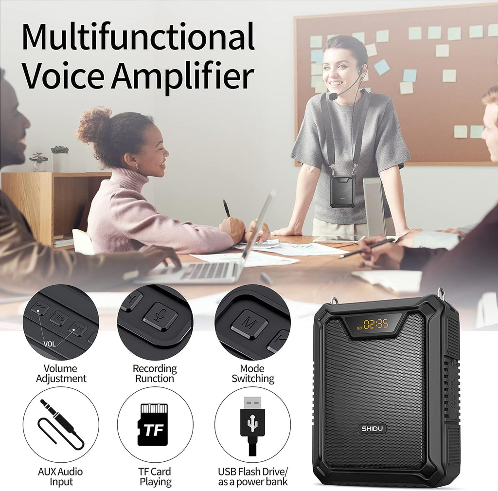 Portable Bluetooth Voice Amplifier 18W with 2500mAh Rechargeable Battery R291