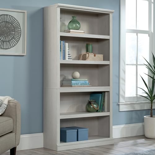 5 Tier Wooden Bookcase Bookshelf in Chalked Chestnut U24216