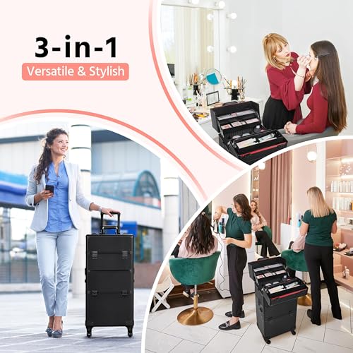 Dark Green Aluminum Cosmetic Travel Case L740