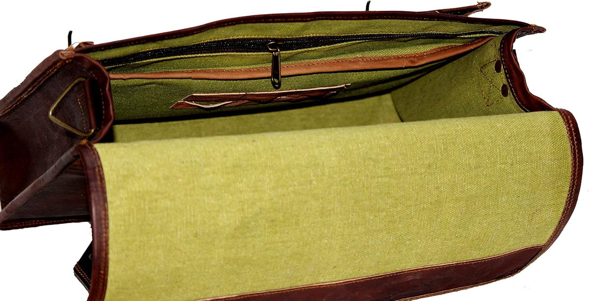 Brown Leather Laptop Bag F55131