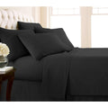 Black 7-Piece Split King Bed Sheet Set R906