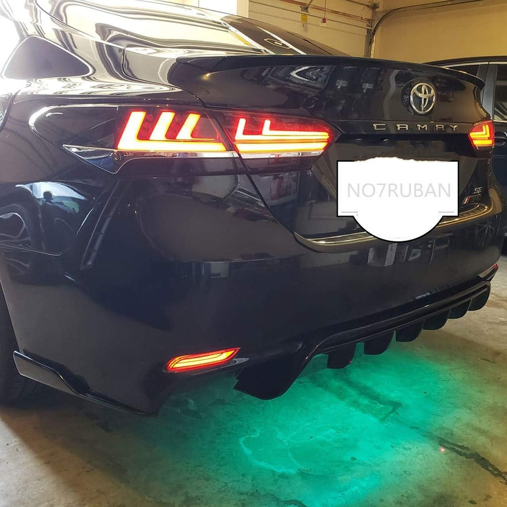 Glossy Black Rear Lip Bumper Diffuser Splitter Spoiler J433355