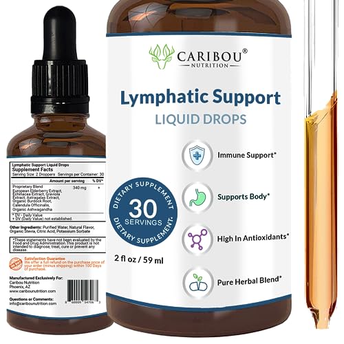 Lymphatic Drainage Drops with Elderberry and Echinacea, 60 Servings - 4oz F1381