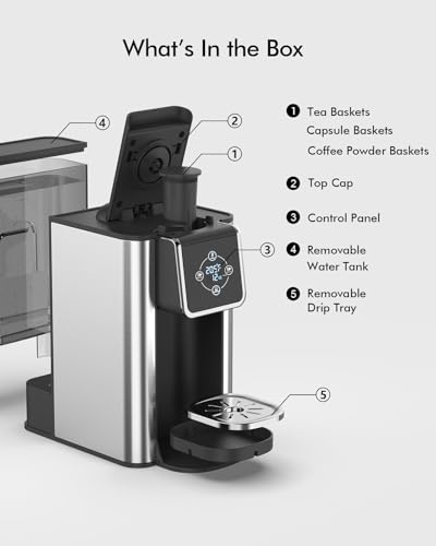 3-in-1 Single Serve Coffee Maker with 50 oz Reservoir X936046
