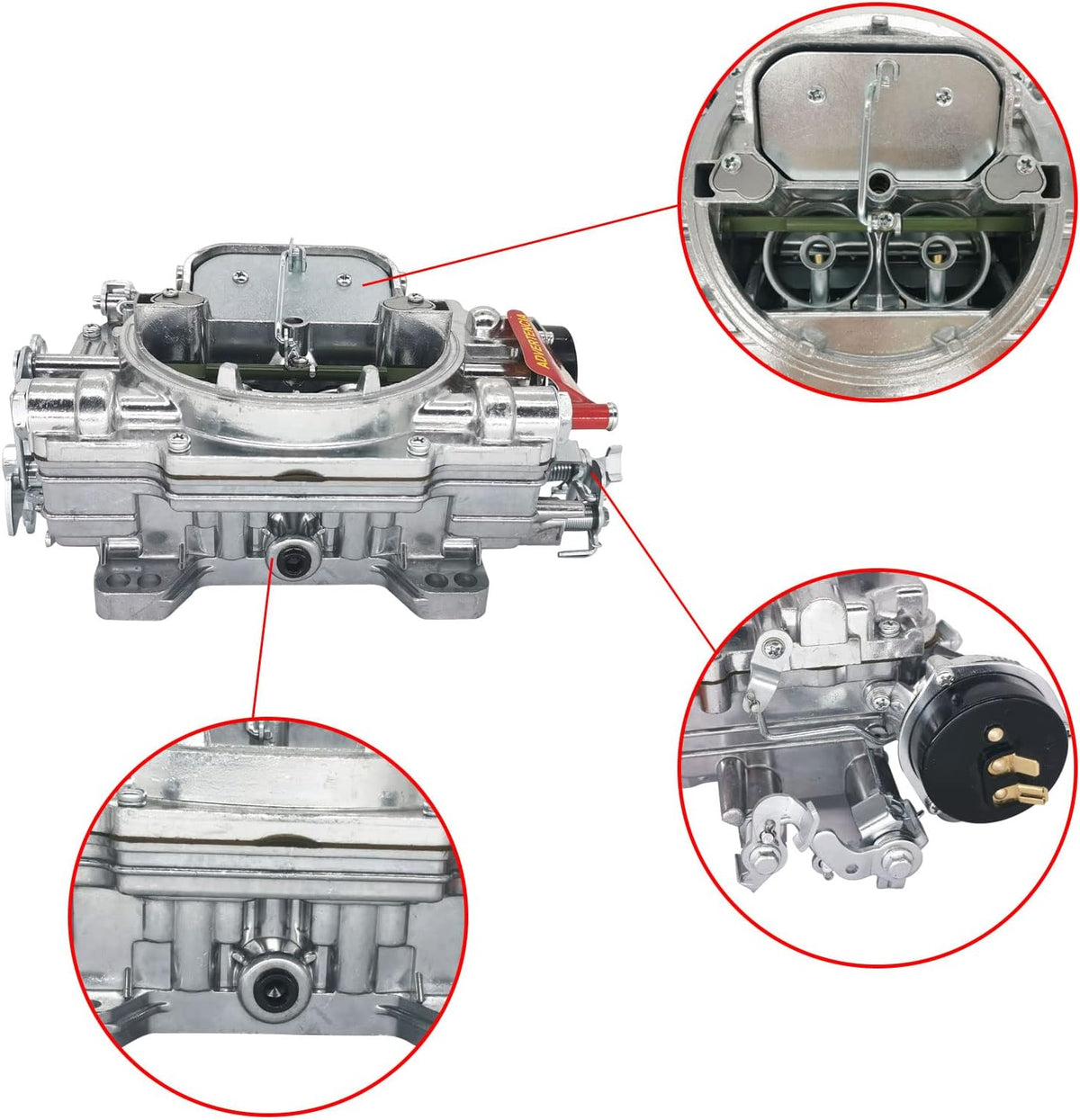 600 CFM 4 Barrel Carburetor with Manual Electric Choke V251675