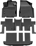 All Weather TPE Black Floor Mats Full Set 1st 2nd 3rd Row J136