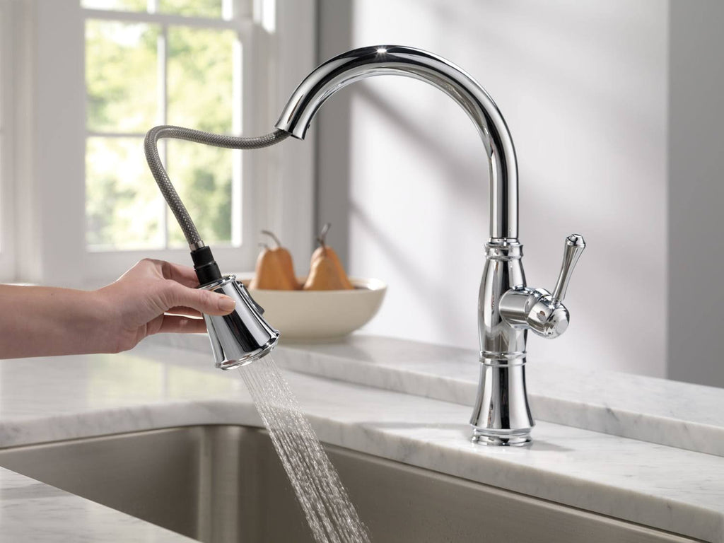 Chrome Single Handle Pull Down Kitchen Faucet N191