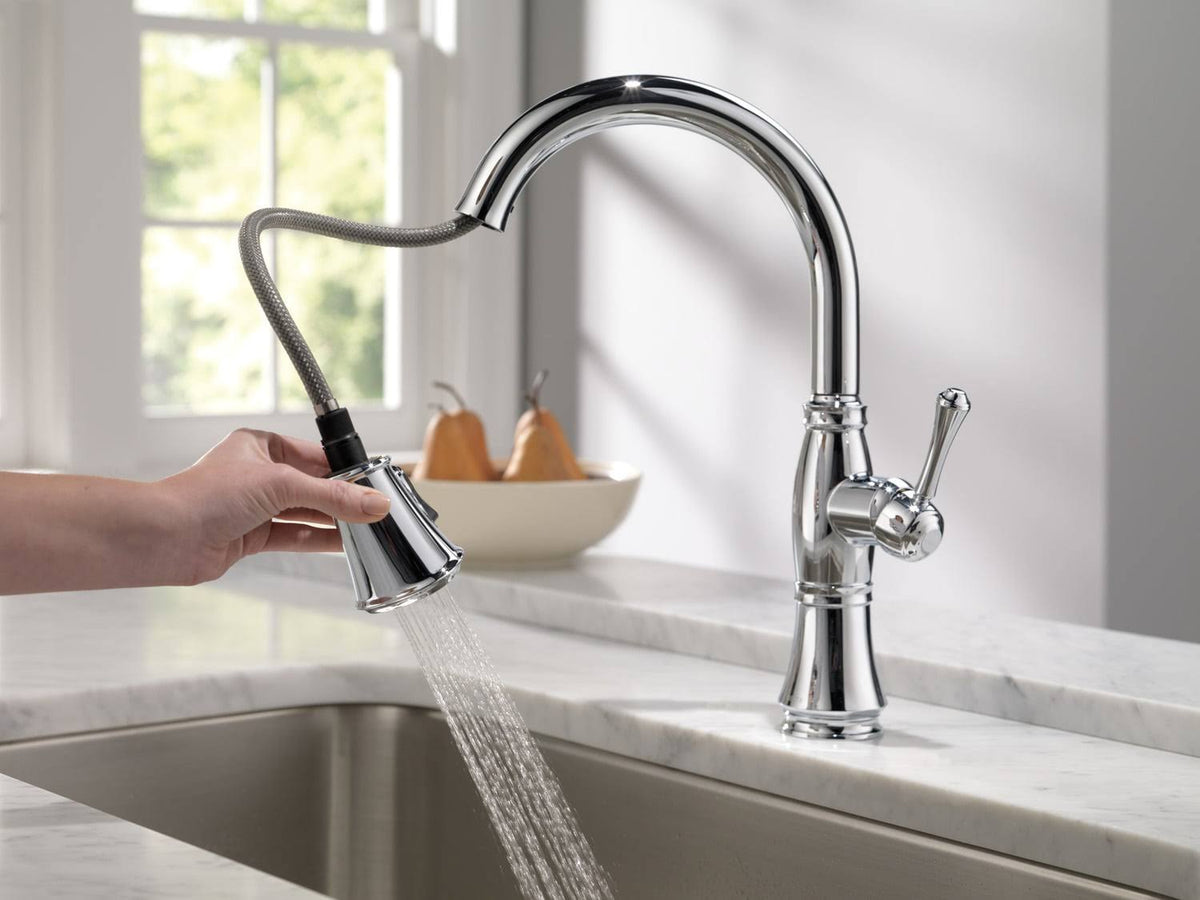 Chrome Single Handle Pull Down Kitchen Faucet N191