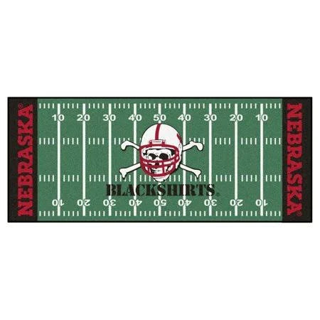 Nebraska 30 inch x 72 inch Nylon Non-Skid Washable Mat U45753