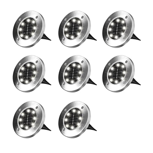 Solar Disk Lights Set of 8 Q641365