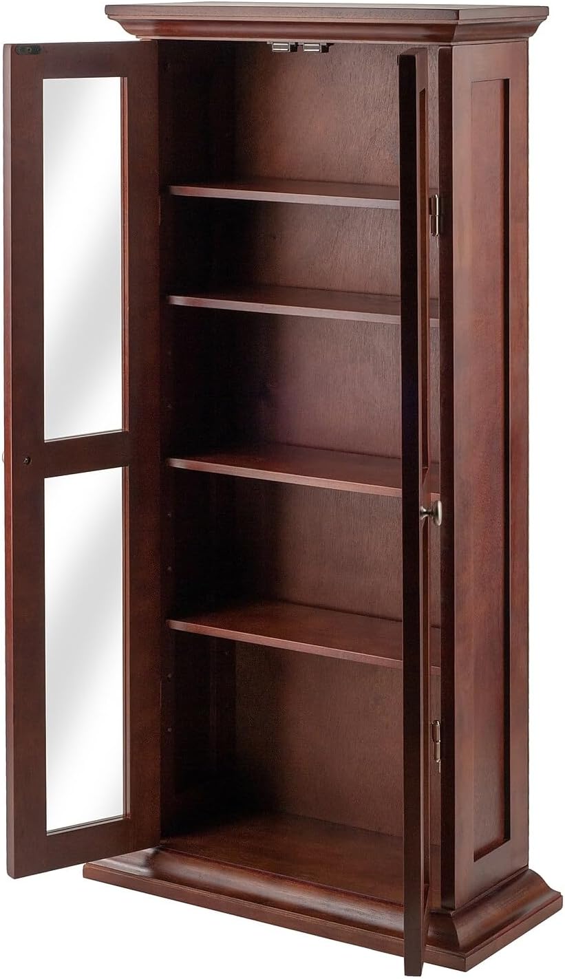 Antique Walnut Wood DVD/CD Cabinet P1667