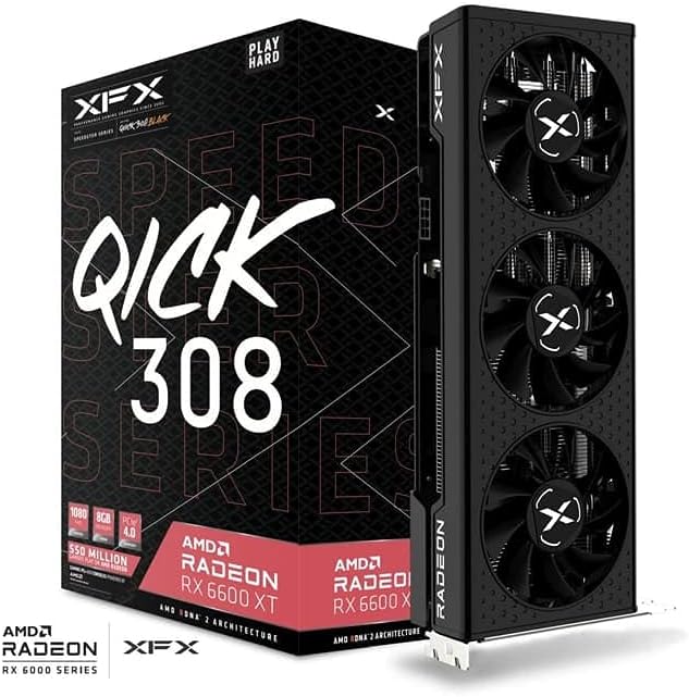 Black 8GB GDDR6 Radeon RX 6600 XT Graphics Card L2302