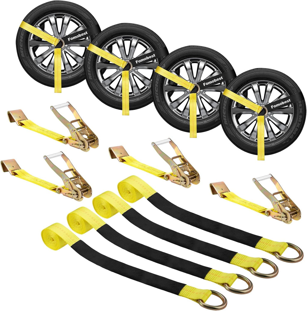 2" x 120'' Heavy Duty Vehicle Tie Down Straps with Flat Hooks T2977
