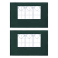2 PCS Green PE Canopy Tent Side Panels with Window A859
