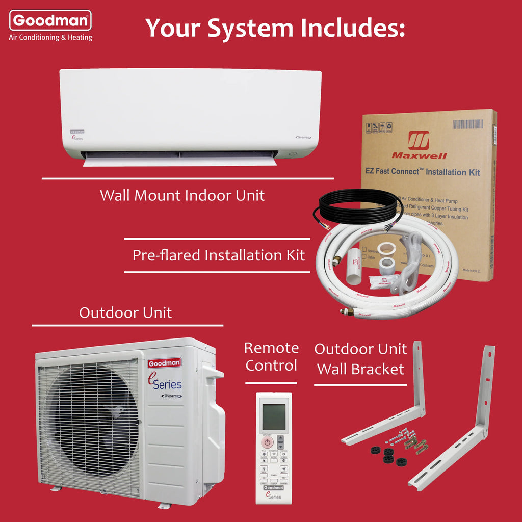 12,000 BTU 18 SEER2 Ductless Mini-Split Heat Pump Air Conditioner X31895